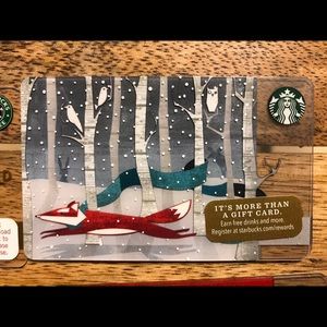 Starbucks Card Winter Fox 🦊 with scarf 2017